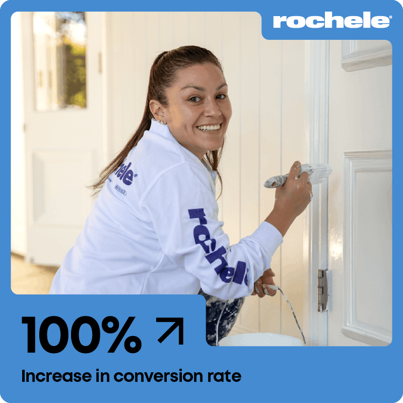 100% increase in conversion rate for Rochele