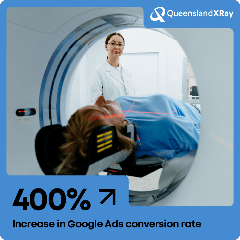 400% increase in Google Ads conversion rate for Queensland Xray